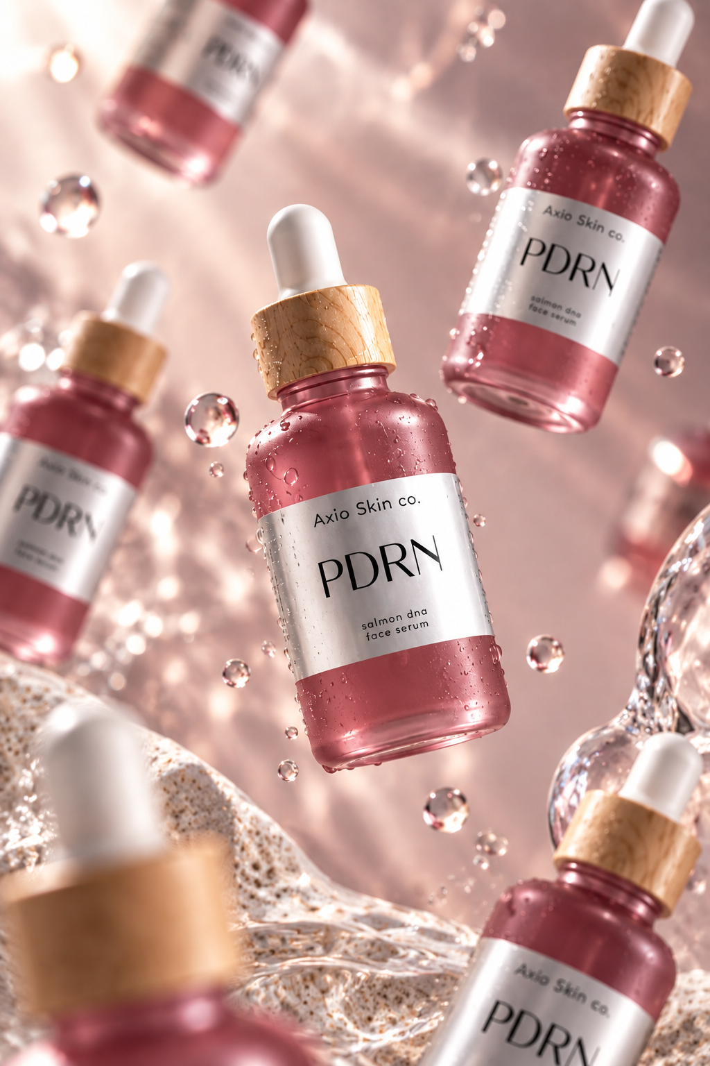 Axio Skin Co PDRN Salmon DNA Serum bottle beside its packaging